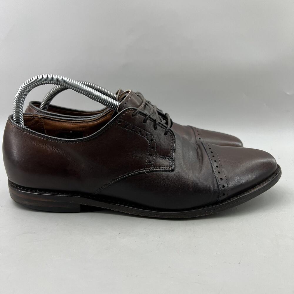 Allen Edmonds Clifton Shoes Men's 9 D Brown Leather Cap Toe Made In USA Oxford